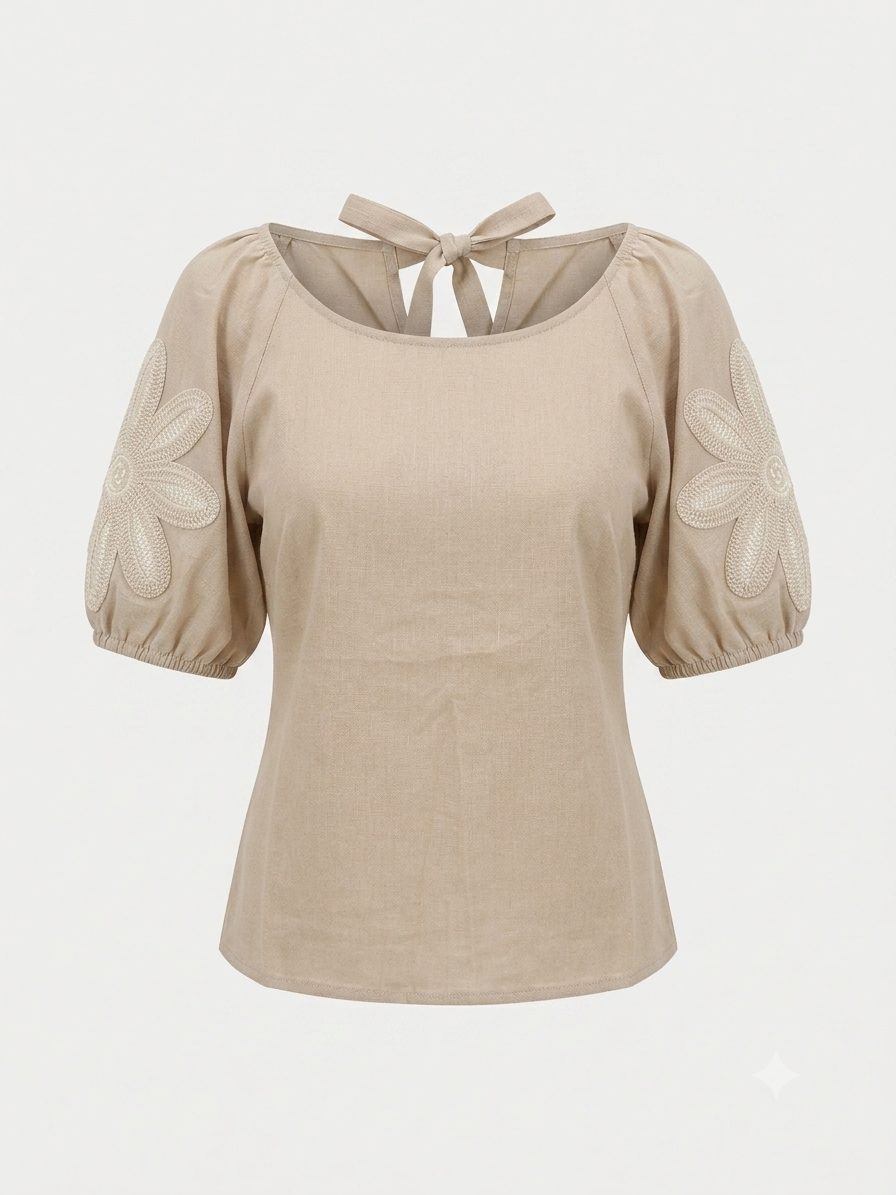 Embroidered Flower Blouse