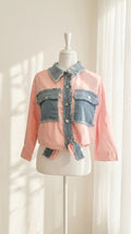 Pink and Denim Blouse