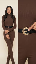 BROWN FALL- JUMPSUIT