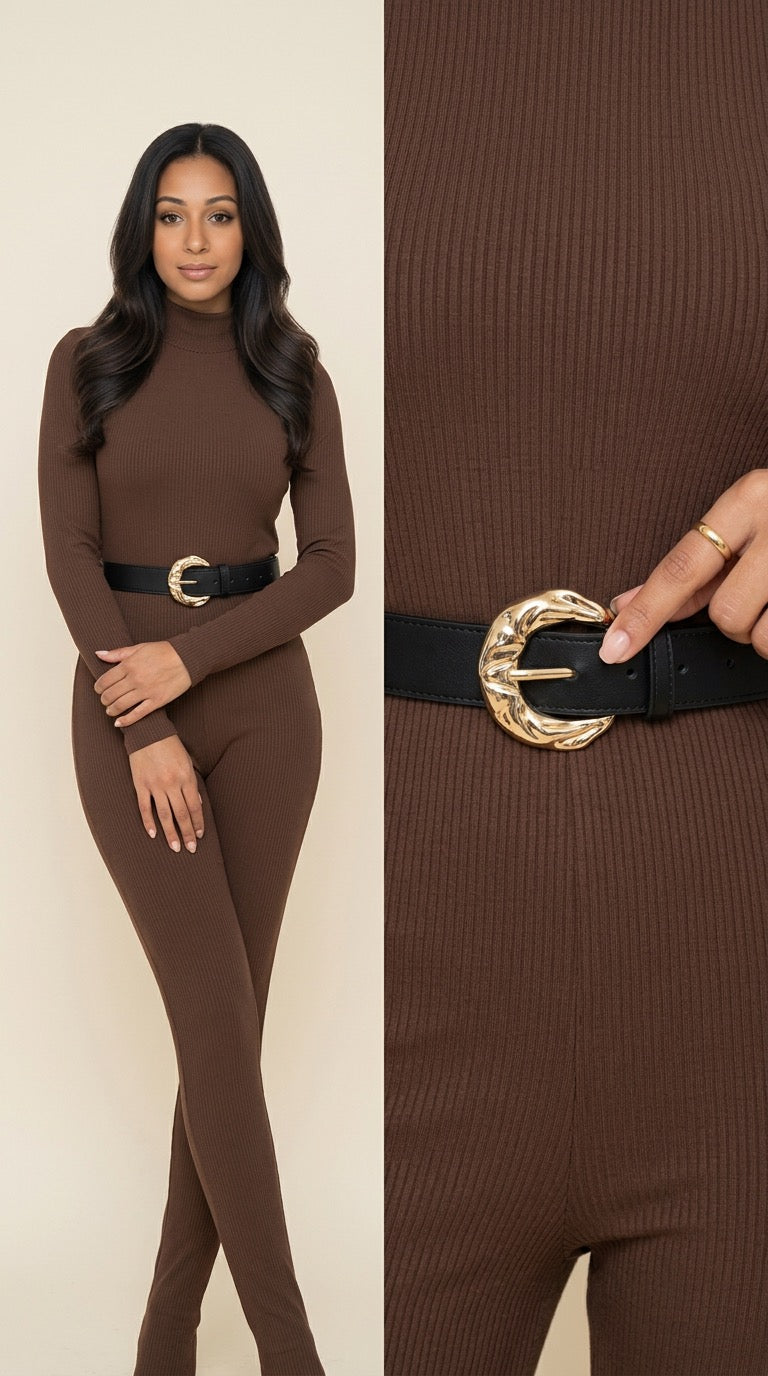 BROWN FALL- JUMPSUIT