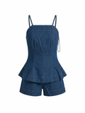 Denim Short Set